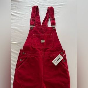Hey Gang “The Kneepatch Overalls Japanese Canvas - Red”